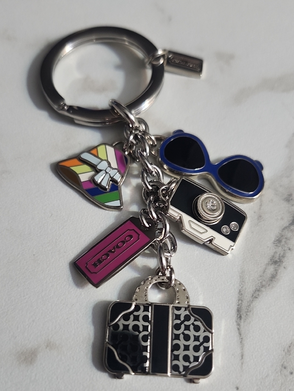 Coach Hamptons Weekend multi-charm keychain and bag charm - Picture 2 of 4